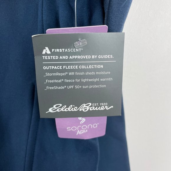 Eddie Bauer Outpace Storm HZ Mock 1/2-Zip Blue First Ascent XL - Picture 6 of 11